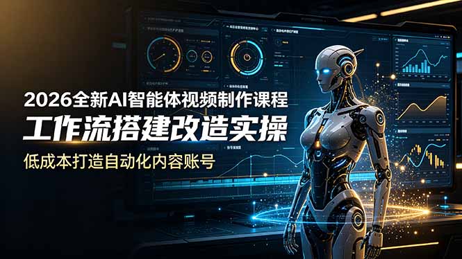 2026全新AI Codex智能体视频制作课程，工作流搭建改造实操，低成本打造自动化内容账号-52项目站