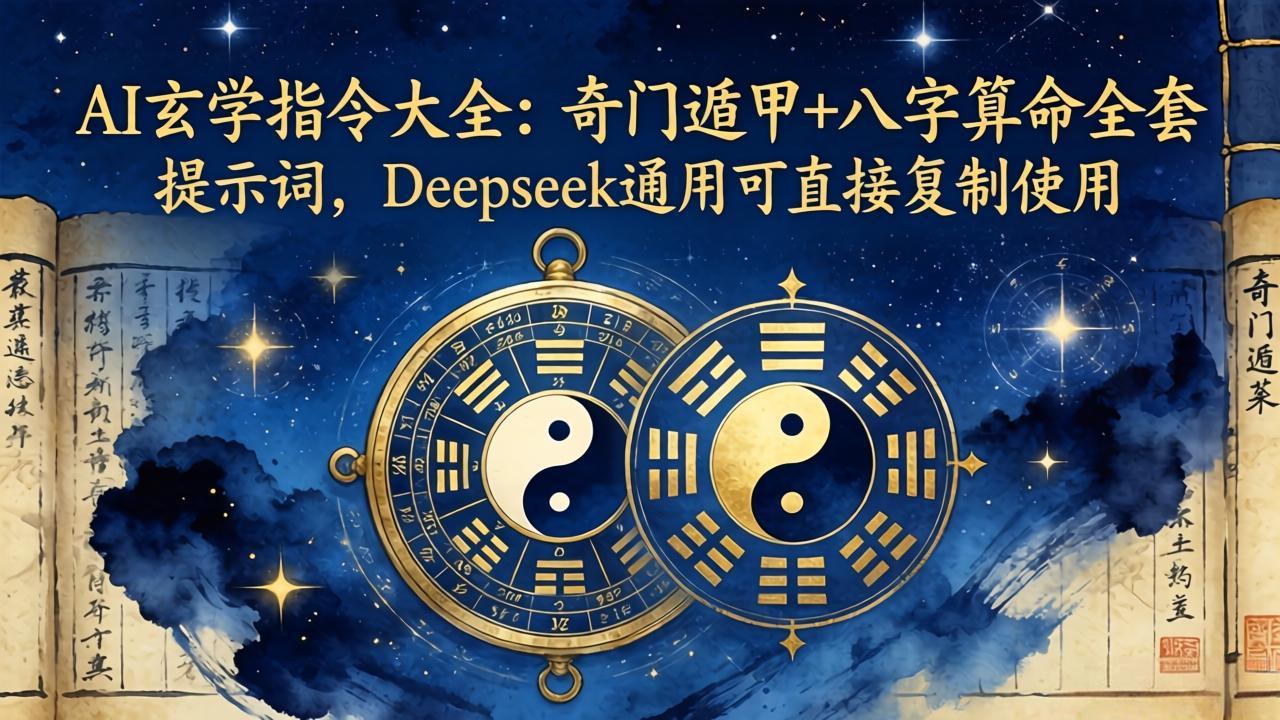 AI玄学指令大全：奇门遁甲+八字算命全套提示词，Deepseek通用可直接复制使用-52项目站