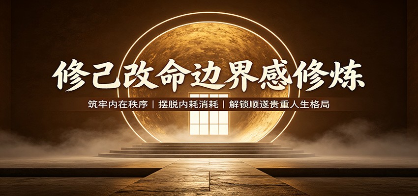 修己改命边界感修炼：筑牢内在秩序，摆脱内耗消耗，解锁顺遂贵重人生格局-52项目站
