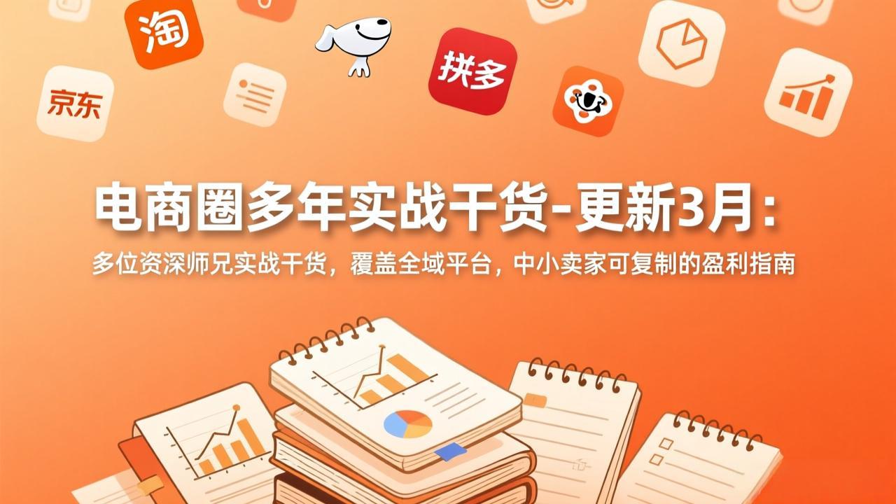 电商圈多年实战干货-更新3月：多位资深师兄实战干货，覆盖全域平台，中小卖家可复制的盈利指南-52项目站