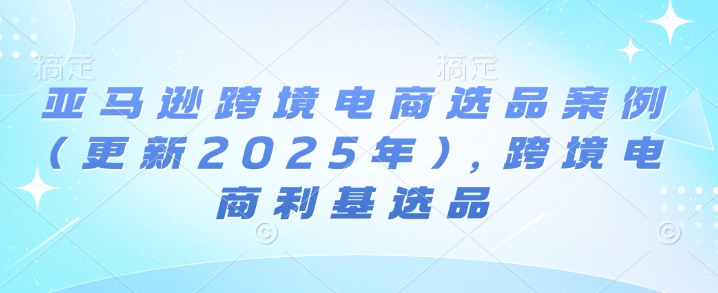 亚马逊跨境电商选品案例(更新2025年10月)，跨境电商利基选品-52项目站