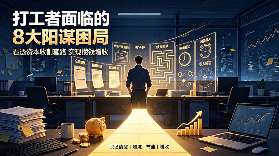 付费文章：打工者面临的8大阳谋困局，看透资本收割套路实现攒钱增收-52项目站