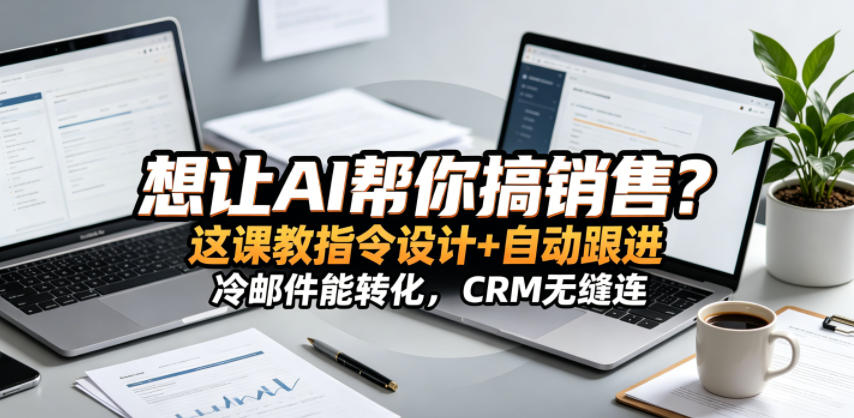 想让AI帮你搞销售？这课教指令设计+自动跟进，冷邮件能转化，CRM无缝连！【原创双语字幕】-52项目站
