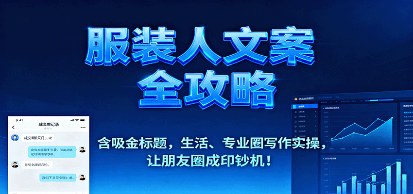 服装人文案全攻略，含吸金标题，生活、专业圈写作实操，让朋友圈成印钞机！-52项目站