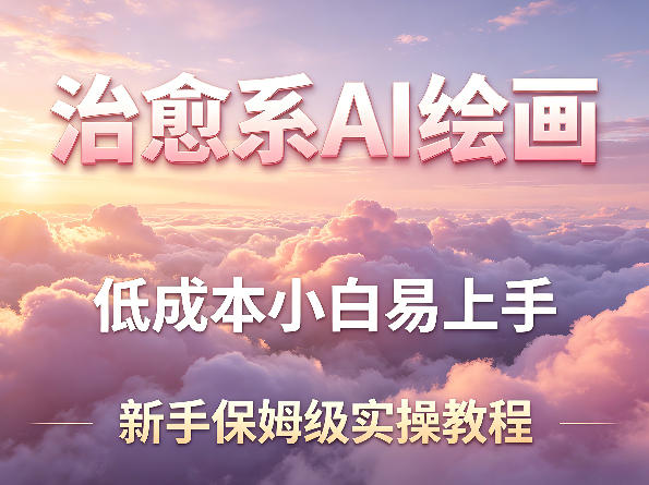 治愈系AI绘画提示词项目，低成本小白易上手，每天10分钟，新手保姆级实操教程-52项目站
