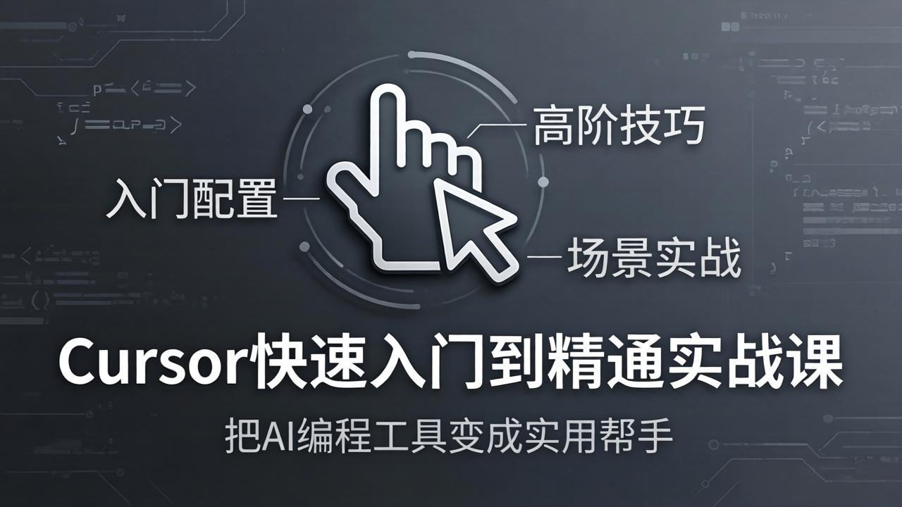 Cursor快速入门到精通实战课：入门配置+高阶技巧+场景实战，把AI编程工具变成实用帮手-52项目站