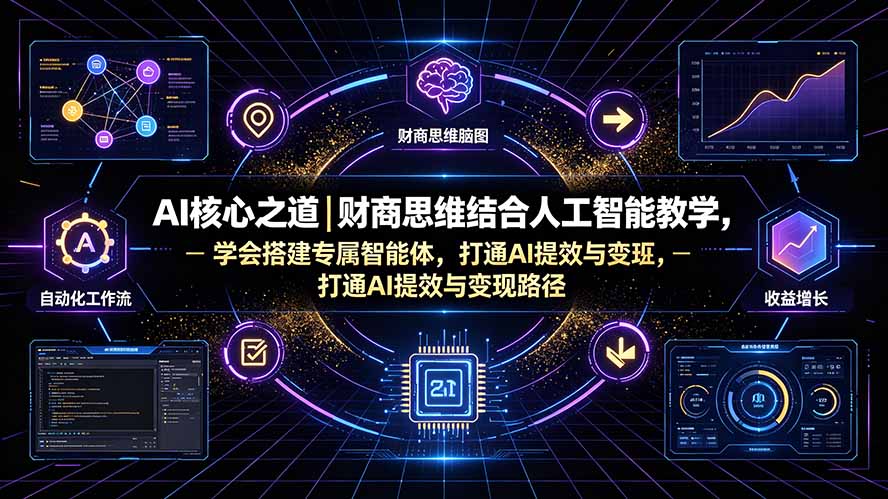 AI核心之道｜财商思维结合人工智能教学，学会搭建专属智能体，打通AI提效与变现路径-52项目站