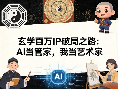 玄学百万IP破局之路：AI当管家，我当艺术家-52项目站