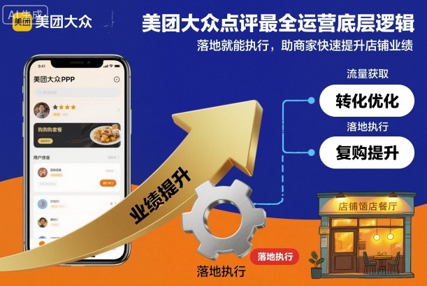 美团大众点评最全运营底层逻辑，落地就能执行，助商家快速提升店铺业绩-52项目站