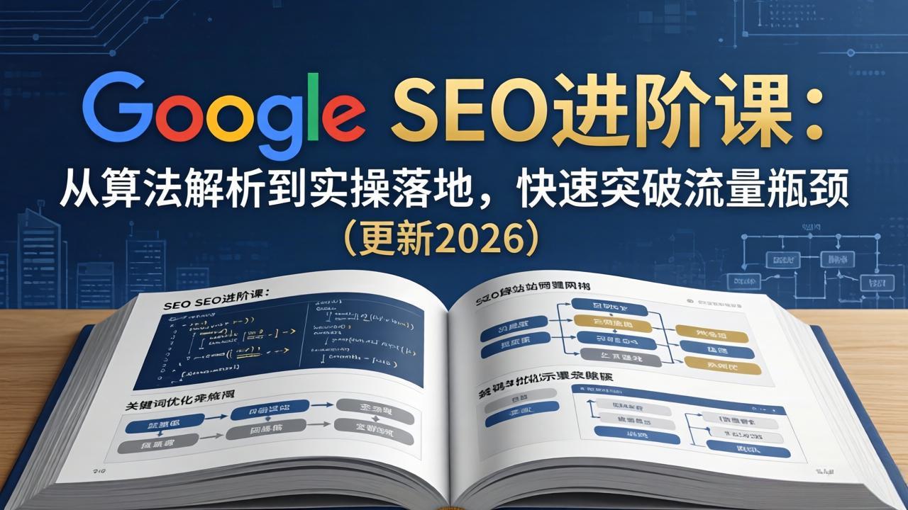 Google SEO进阶课：从算法解析到实操落地，快速突破流量瓶颈(更新2026-52项目站