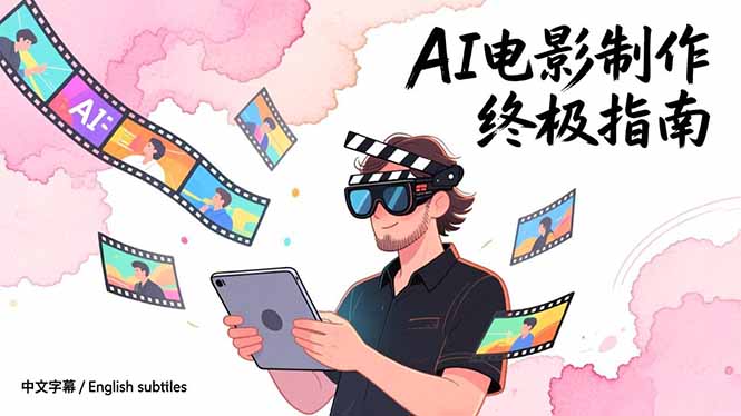 AI电影制作终极指南：从创意到成片，系统掌握智能影视全流程实战课(中英字幕-52项目站