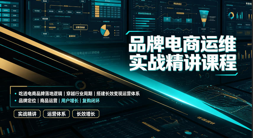 品牌电商运维实战精讲课程｜吃透电商品牌落地逻辑、穿越行业周期、搭建长效变现运营体系-52项目站