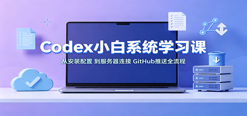 Codex小白系统学习课：小从安装配置，到服务器连接、GitHub推送全流程-52项目站