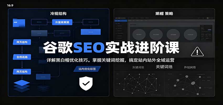 2026谷歌SEO实战进阶课：详解黑白帽优化技巧，掌握关键词挖掘，搞定站内站外全域运营-52项目站