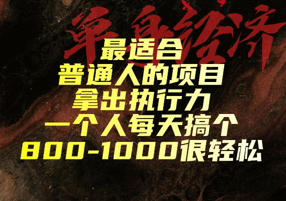 最适合普通人的项目，拿出执行力一个人每天搞个800-1k很轻松【揭秘】-52项目站