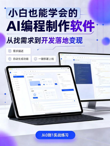手把手教会你ai编程制作软件到变现全路径，零基础小白轻松上手，从找需求到开发落地变现【揭秘】-52项目站