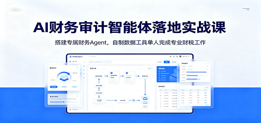 AI财务审计智能体落地实战课:搭建专属财务Agent,自制数据工具单人完成专业财税工作-52项目站