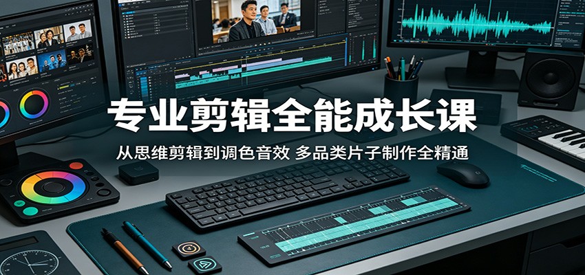 专业剪辑全能成长课：从思维剪辑到调色音效，多品类片子制作全精通-52项目站