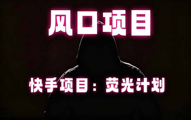 快手风口项目,荧光计划托管,长期稳定,适合批量做-52项目站