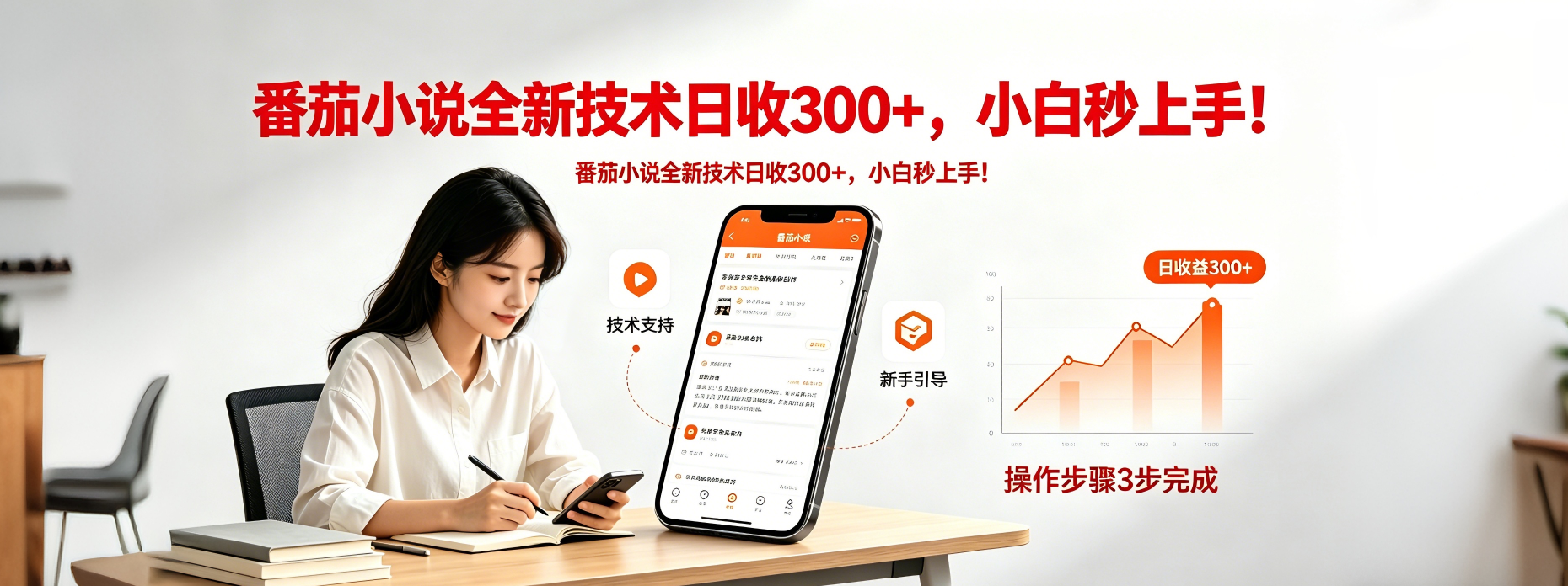 番茄小说全新技术全新玩法！无脑日收300+-52项目站
