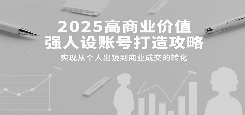 2025高商业价值强人设账号打造攻略，实现从个人出镜到商业成交的转化-52项目站