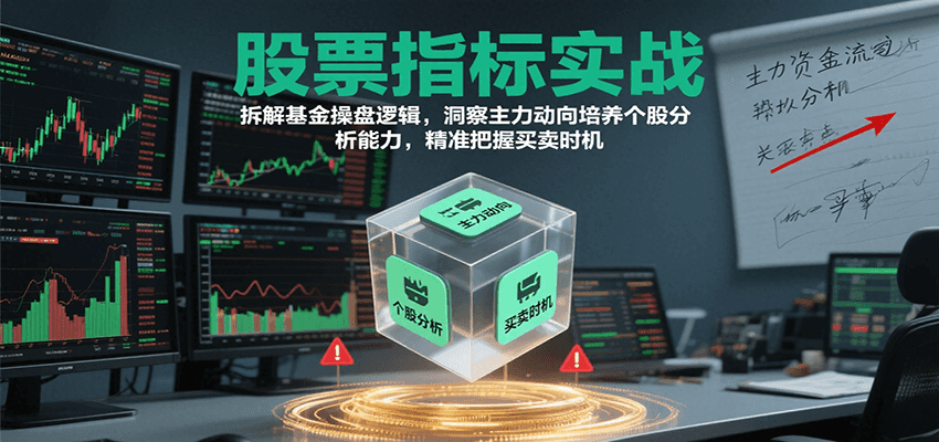 股票指标实战，基金操盘逻辑拆解，洞察主力动向培养个股分析能力把握买卖时机(更新)-52项目站