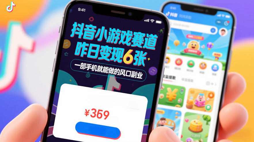 抖音小游戏赛道，昨日变现600+，零基础一部手机就能做的风口副业【揭秘】-52项目站