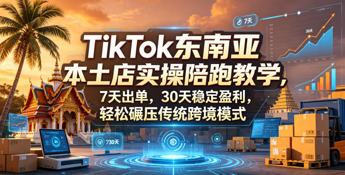 TikTok东南亚本土店实操陪跑教学，7天出单，30天稳定盈利，轻松碾压传统跨境模式(更新0819)-52项目站