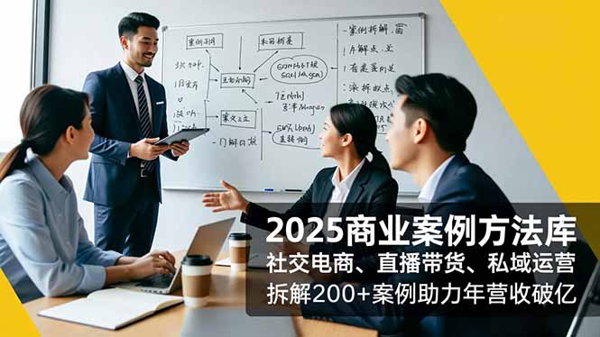 2025商业案例方法库,社交电商、直播带货、私域运营,拆解200+案例助力年营收破亿-52项目站