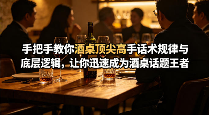 付费文章：手把手教你酒桌顶尖高手话术规律与底层逻辑，让你迅速成为酒桌话题王者(二十年全网独家经验分享)-52项目站
