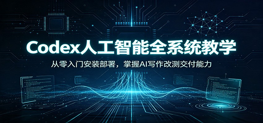 Codex人工智能全系统教学：从零入门安装部署，掌握AI写作改测交付能力-52项目站