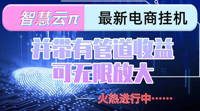 智慧云π电脑挂机单机每天收益300—500+ 并带有团队管道收益 可无限放大-52项目站