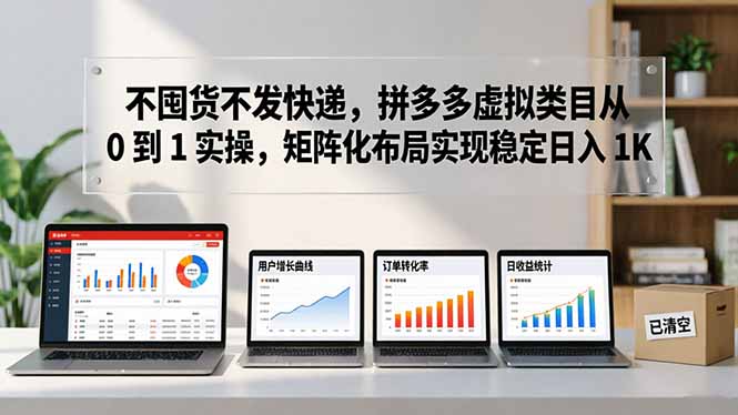 不囤货不发快递,拼多多虚拟类目从 0 到 1 实操,矩阵化布局实现稳定日入 1K-52项目站