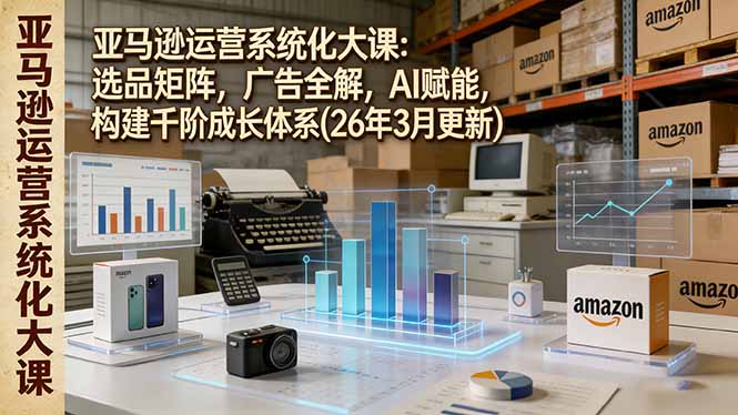 亚马逊运营系统化大课：选品矩阵，广告全解，AI赋能，构建千阶成长体系(26年3月更新-52项目站