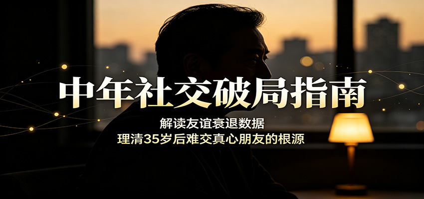 中年社交破局指南：解读友谊衰退数据，理清35岁后难交真心朋友的根源-52项目站