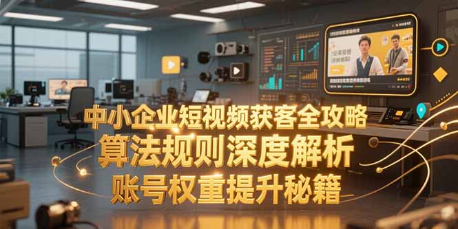 中小企业短视频获客全攻略，算法规则深度解析，账号权重提升秘籍-52项目站
