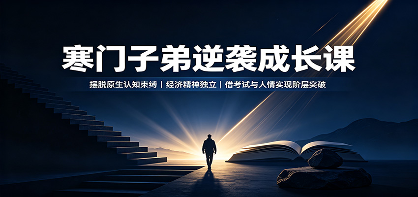 寒门子弟逆袭成长课：摆脱原生认知束缚，经济精神独立，借考试与人情实现阶层突破-52项目站