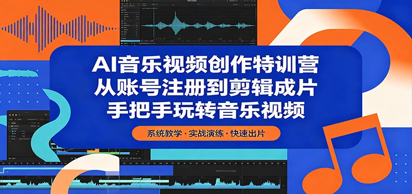AI音乐视频创作特训营：从账号注册到剪辑成片，手把手玩转音乐视频-52项目站