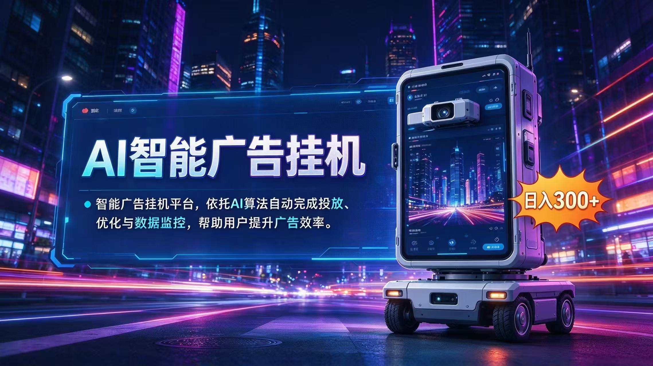 AI 智能广告挂机|AI 自动运行,轻松托管广告任务-52项目站