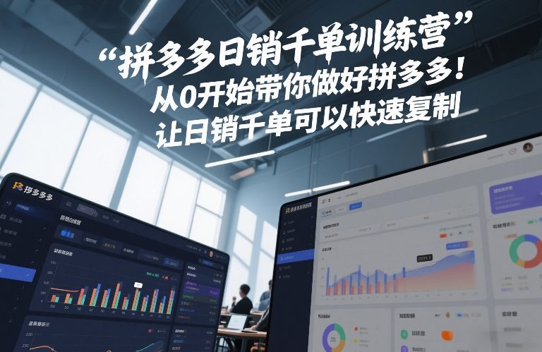 拼多多日销千单训练营，从0开始带你做好拼多多，让日销千单可以快速复制(更新26年2月)-52项目站