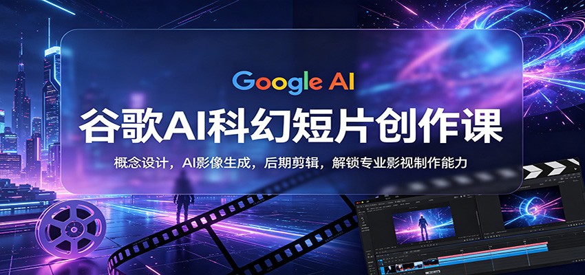 谷歌AI科幻短片创作课：概念设计，AI影像生成，后期剪辑，解锁专业影视制作能力-52项目站
