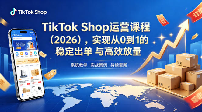 TikTok Shop运营课程(2026)，实现从0到1的稳定出单与高效放量-52项目站
