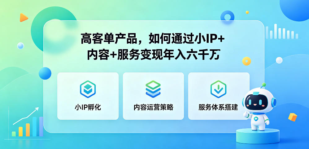 高客单产品,如何通过小IP+内容+服务变现年入六干W-52项目站