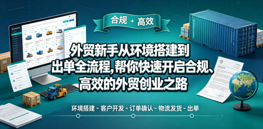 外贸新手从环境搭建到出单全流程，帮你快速开启合规、高效的外贸创业之路-52项目站