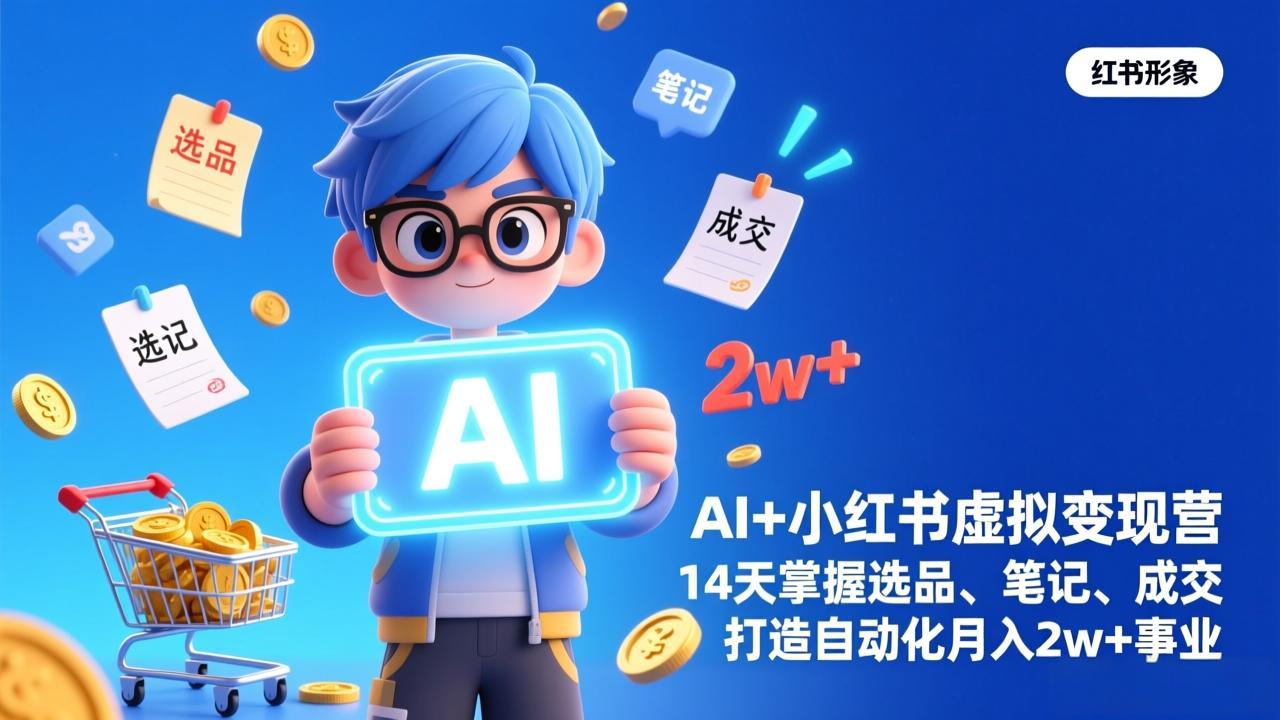 AI+小红书虚拟变现营(完结-52项目站