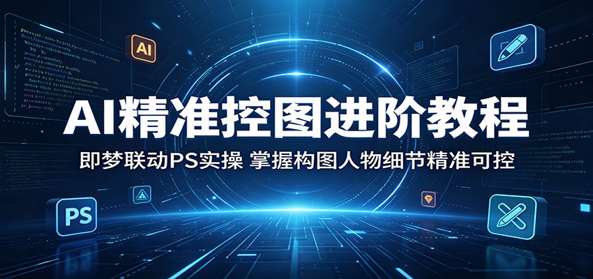 AI精准控图进阶教程：即梦联动PS实操，掌握构图人物细节精准可控-52项目站