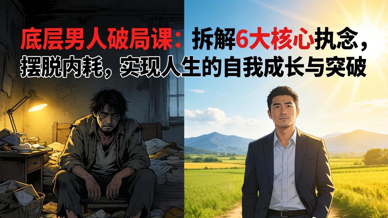 付费文章：底层男人破局课：拆解 6 大核心执念，摆脱内耗，实现人生的自我成长与突破-52项目站