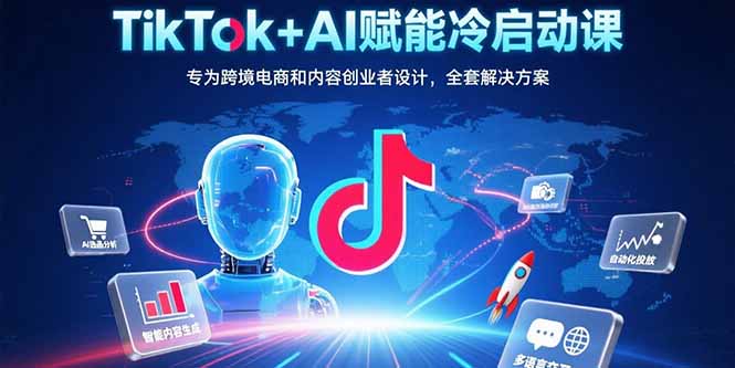TikTok+AI赋能冷启动课：专为跨境电商和内容创业者设计，全套解决方案-52项目站