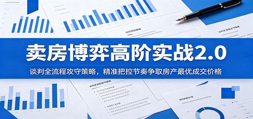 卖房博弈高阶实战2.0:谈判全流程攻守策略,精准把控节奏争取房产最优成交价格-52项目站