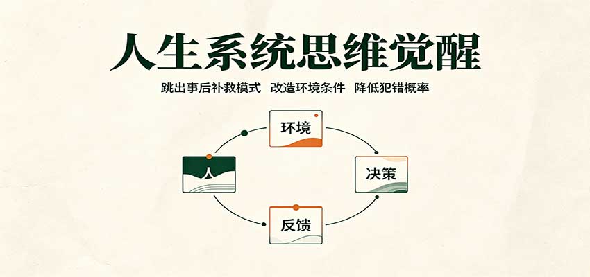 人生系统思维觉醒：跳出事后补救模式，改造环境条件，降低犯错概率-52项目站